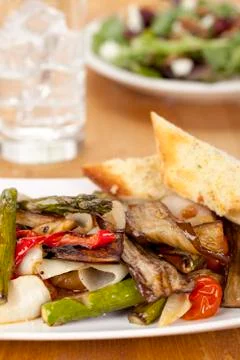 A plate of grilled vegetables Stock Photos