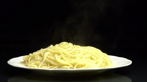 A Plate of Hot Spagetti Stock-Footage 67648351