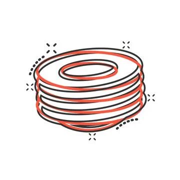 Plate icon in comic style. Dish cartoon vector illustration on white isolated Stockillustratie
