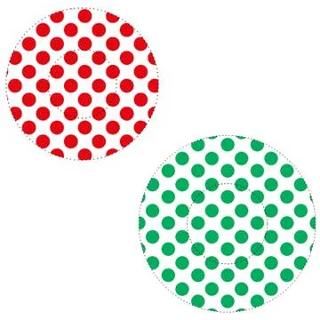 Plate icons set with colored patterns isolated over white background Stock Illustration