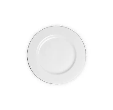 Plate isolated on the white background Stock Photos