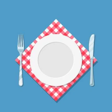 Plate knife and fork Stock-Illustration