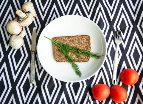 Plate with knife and fork Stock Photos