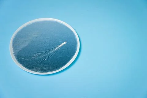 Plate with a lake Foto stock