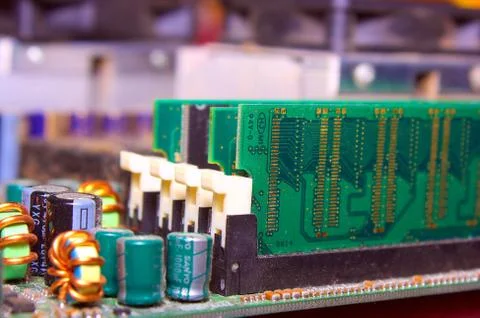 Plate of main computer try Stock Photos