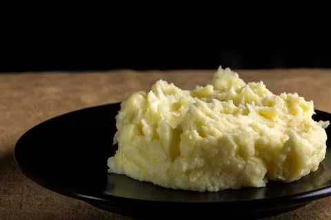 Plate of mashed potato Stock Photos