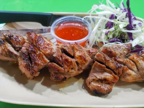 Plate of meat Stock Photos