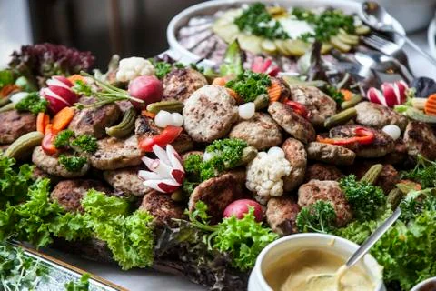 Plate of meatballs Stock Photos