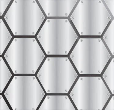 Plate metal hexagon background vector illustration Illustrazione stock