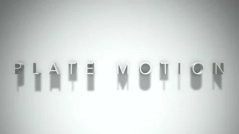 Plate motion 3D title animation with shadows on a white background 스톡 동영상 297904820