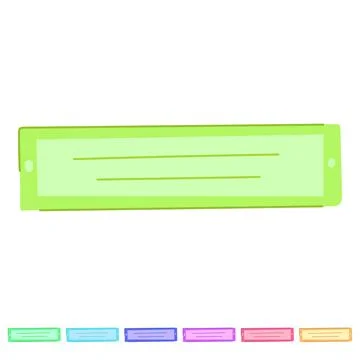 Plate nameplate vector cartoon graphic Stock Illustration