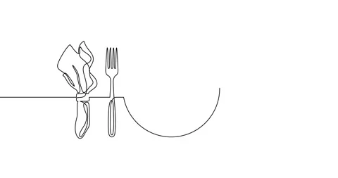 Plate, napkin, spoon, fork and knife. Stock Footage 245201762