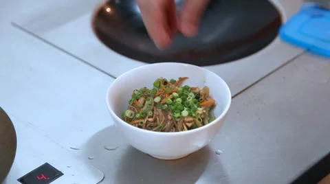 Plate with noodles Stock Footage 8550744