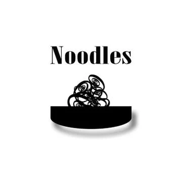 Plate of noodles vector Stock Illustration