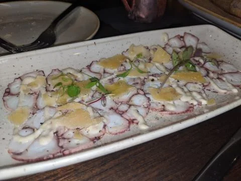 A plate of Octopus Stock Photos