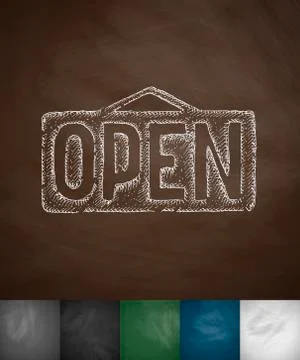 Plate open icon 스톡 일러스트