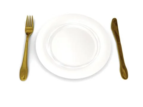 Plate over white Stock Illustration