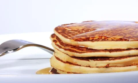 Plate of pancakes Stock Photos