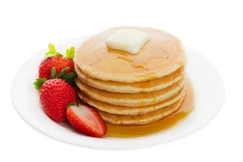 Plate of pancakes Stock Photos