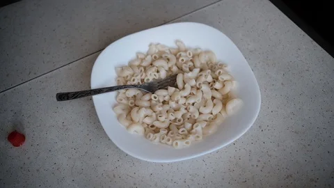A plate of pasta located on the table Video stock 106460893