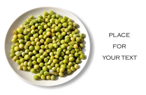 Plate of peas Stock Photos