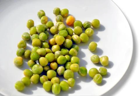 Plate of peas Stock Photos