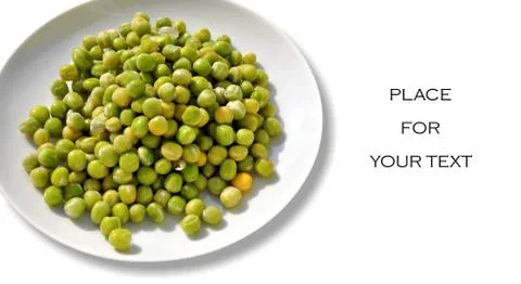 Plate of peas Stock Photos