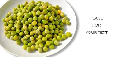 Plate of peas Foto stock