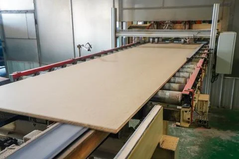 Plate processing machinery and equipment are located in a factory in North .. Stock Photos