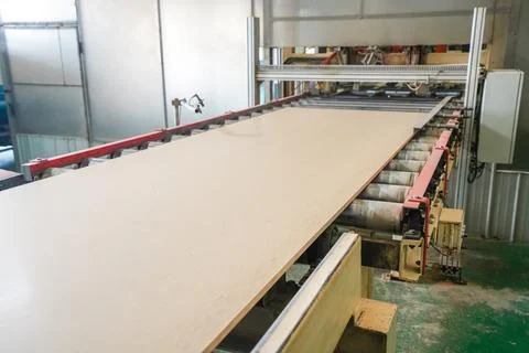 Plate processing machinery and equipment are located in a factory in North .. Stock Photos