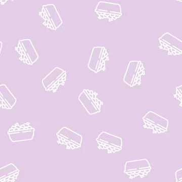 Plate radishes line vector seamless pattern Stock Illustration
