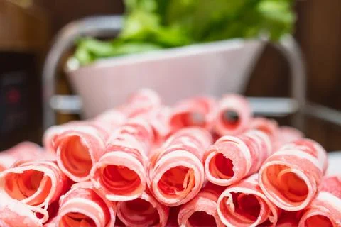Plate of Raw Meat Foto stock