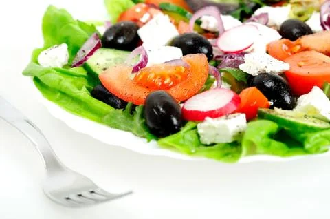 Plate with salad Stock-Fotos