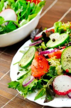 Plate with salad Photos