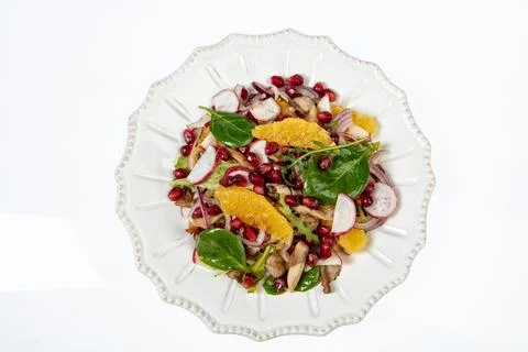 Plate With Salad Stock Photos