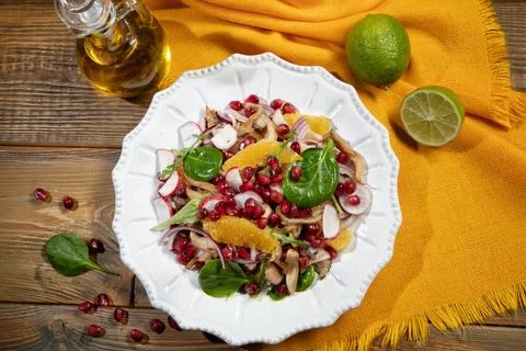 Plate With Salad Stock Photos