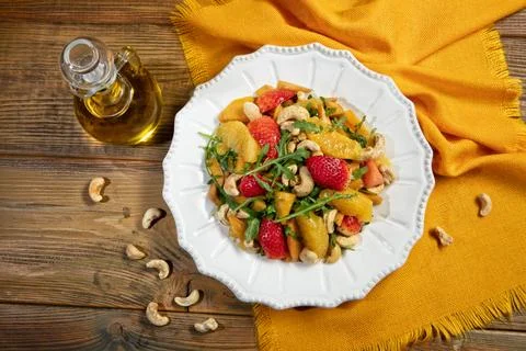 Plate With Salad Stock Photos
