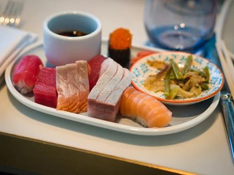 Plate of sashimi Stock Photos