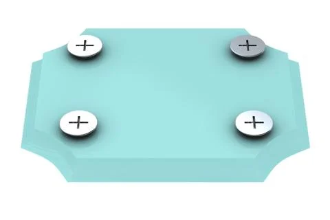 Plate with screw Stock Photos