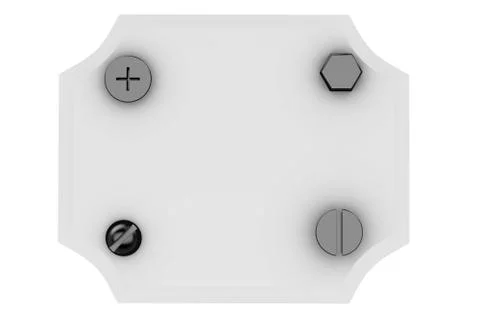 Plate with screw Stock Photos