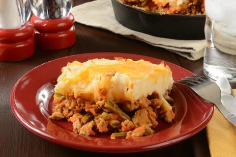 Plate of Shepherd's pie Stock Photos