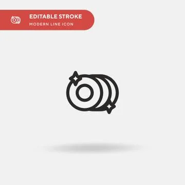 Plate Simple vector icon. Illustration symbol design template for web mobile  Stock Illustration