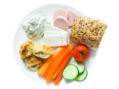 Plate with snacks Foto stock