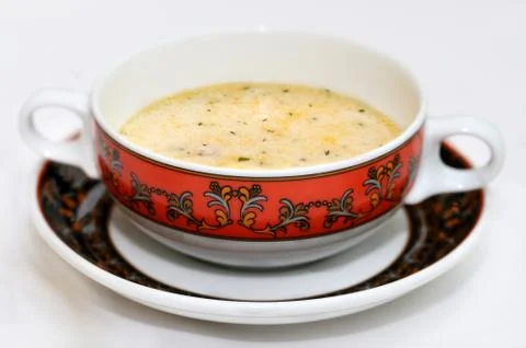 Plate with soup Stock Photos