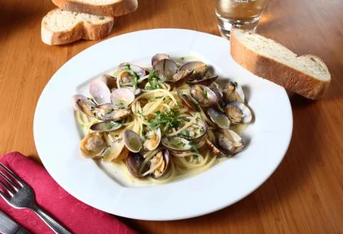 Plate of spaghetti Stock Photos