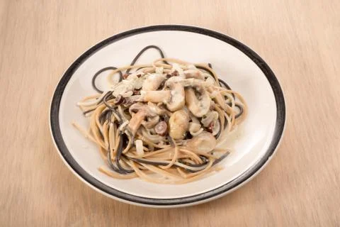 Plate of Spaghetti Stock Photos