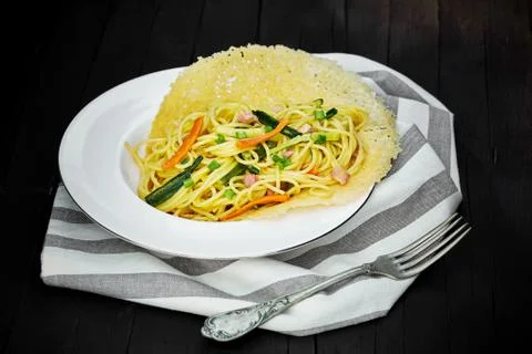 Plate With Spaghetti Фото