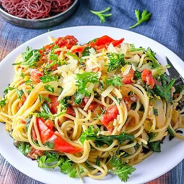 A plate of spaghetti Stock Photos