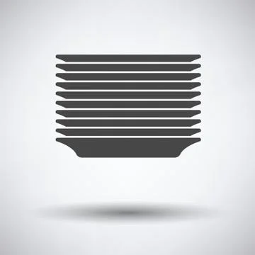 Plate stack icon 库存插图