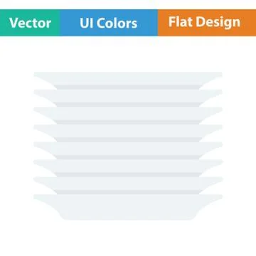 Plate stack icon Stock Illustration